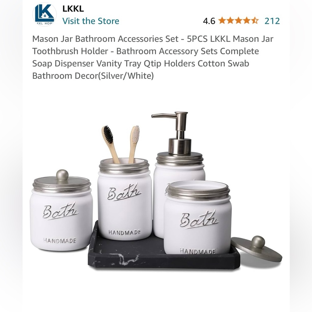 NEW IN BOX BATHROOM ACCESSORY SET
